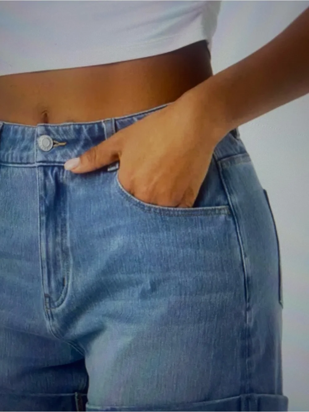 HALARA Blue Denim Jean Shorts